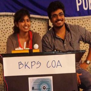 2nd runners' up of AQ 2014 Siddhartha Godbole and Akanksha Wakhare from BKPS college of Architecture_11zon